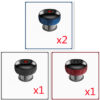 2Blue Red black